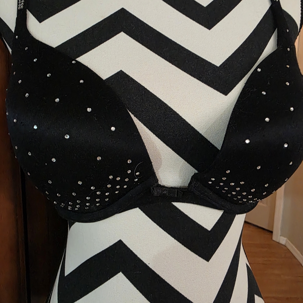 Chic Black Studded Bra